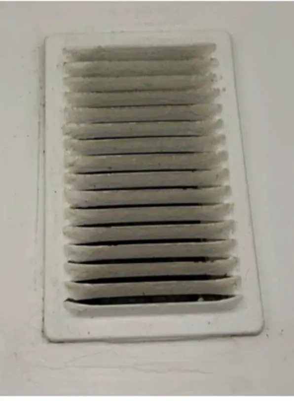 Grille d’aération après nettoyage